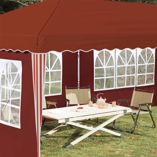 Grote foto vidaxl pop up feesttent 575 x 289 x 245 cm terracotta tuin en terras overige tuin en terras