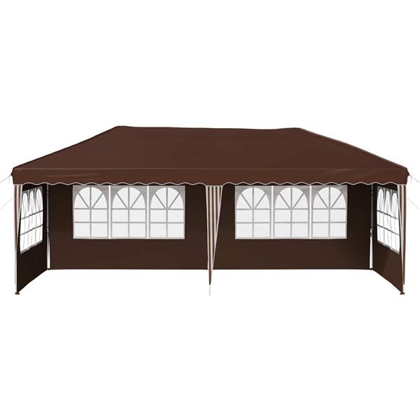 Grote foto vidaxl pop up feesttent 575 x 289 x 245 cm bruin tuin en terras overige tuin en terras