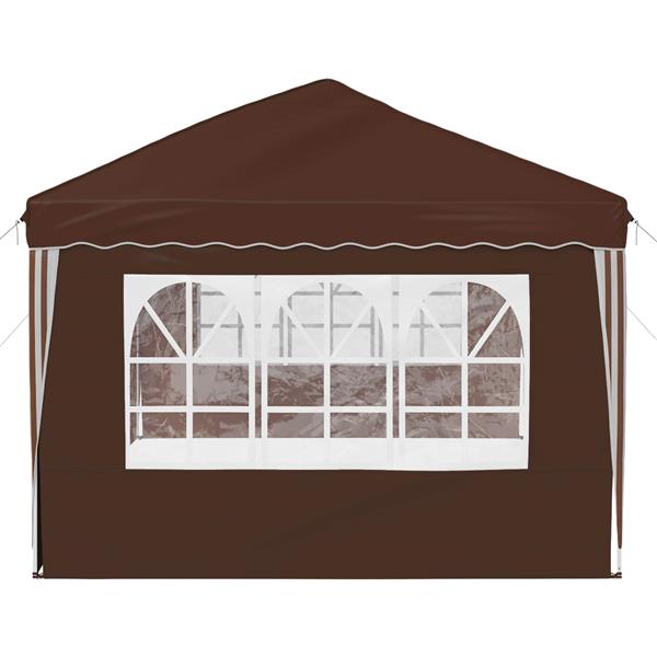 Grote foto vidaxl pop up feesttent 575 x 289 x 245 cm bruin tuin en terras overige tuin en terras