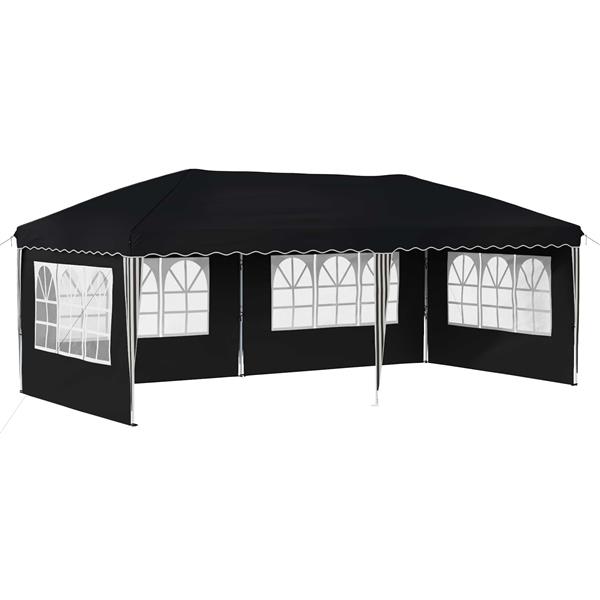 Grote foto vidaxl pop up feesttent 575 x 289 x 245 cm antracietkleurig tuin en terras overige tuin en terras