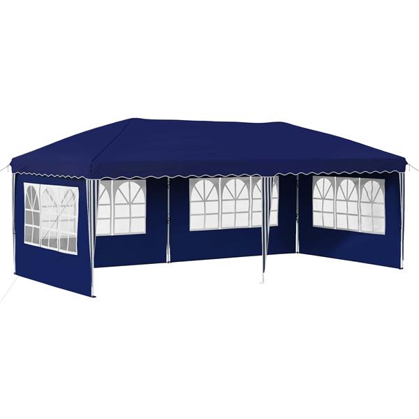 Grote foto vidaxl pop up feesttent 575 x 289 x 245 cm blauw tuin en terras overige tuin en terras