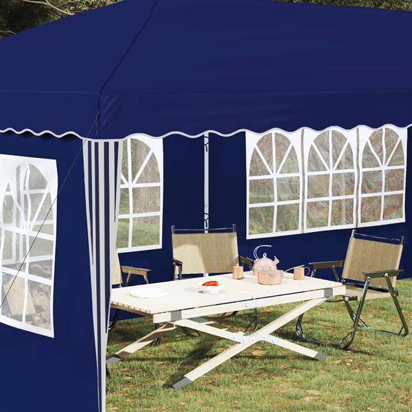 Grote foto vidaxl pop up feesttent 575 x 289 x 245 cm blauw tuin en terras overige tuin en terras
