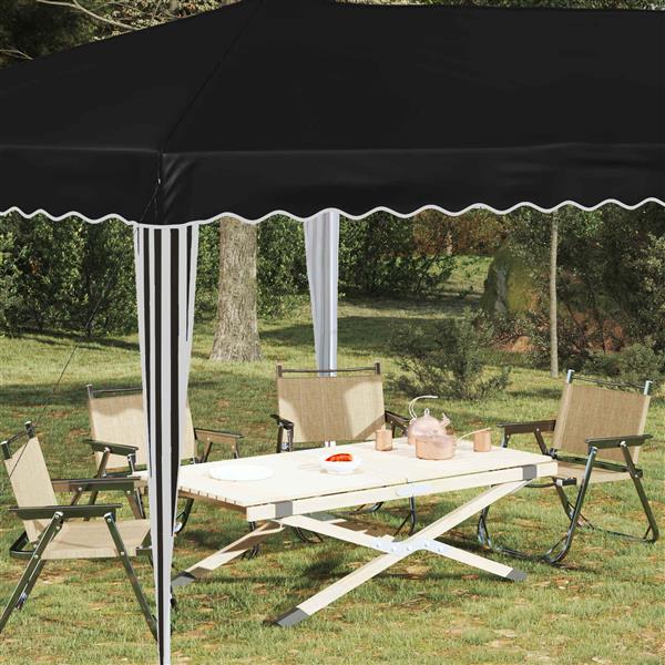Grote foto vidaxl pop up feesttent 575 x 290 x 245 cm zwart tuin en terras overige tuin en terras