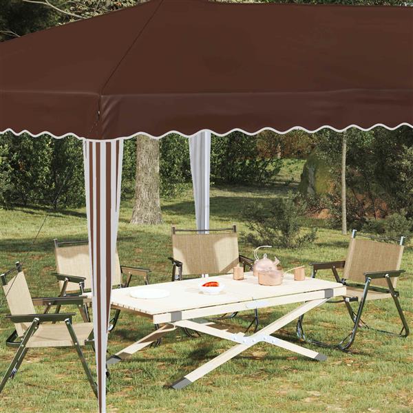 Grote foto vidaxl pop up feesttent 575 x 290 x 245 cm bruin tuin en terras overige tuin en terras