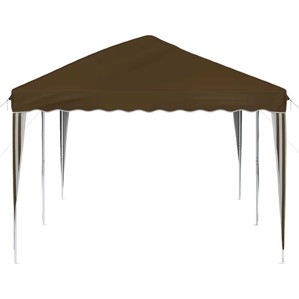 Grote foto vidaxl pop up feesttent 575 x 290 x 245 cm taupe tuin en terras overige tuin en terras