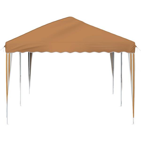 Grote foto vidaxl pop up feesttent 575 x 290 x 245 cm beige tuin en terras overige tuin en terras