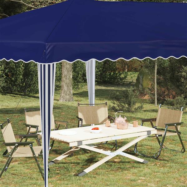 Grote foto vidaxl pop up feesttent 575 x 290 x 245 cm blauw tuin en terras overige tuin en terras