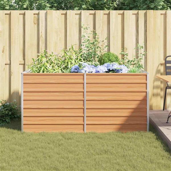 Grote foto vidaxl verhoogde plantenbak licht bruin 160 x 80 x 77 cm tuin en terras overige tuin en terras