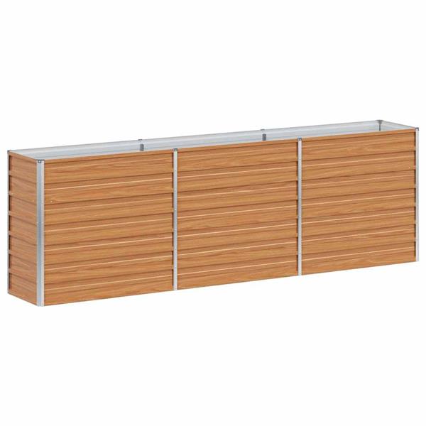 Grote foto vidaxl verhoogde plantenbak licht bruin 240 x 40 x 77 cm tuin en terras overige tuin en terras