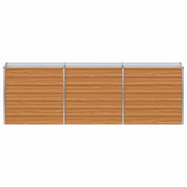 Grote foto vidaxl verhoogde plantenbak licht bruin 240 x 40 x 77 cm tuin en terras overige tuin en terras