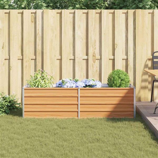 Grote foto vidaxl verhoogde plantenbak licht bruin 160 x 40 x 45 cm tuin en terras overige tuin en terras