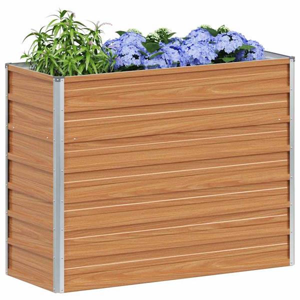 Grote foto vidaxl verhoogde plantenbak licht bruin 100 x 40 x 77 cm tuin en terras overige tuin en terras