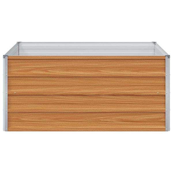 Grote foto vidaxl verhoogde plantenbak licht bruin 100 x 100 x 45 cm tuin en terras overige tuin en terras