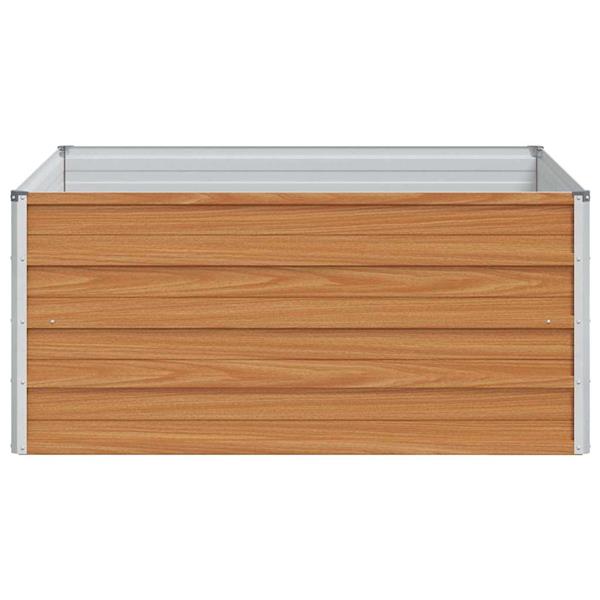 Grote foto vidaxl verhoogde plantenbak licht bruin 100 x 100 x 45 cm tuin en terras overige tuin en terras