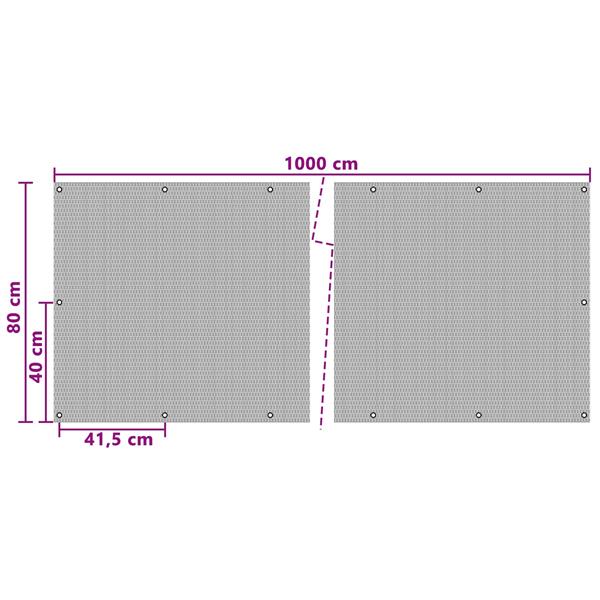 Grote foto vidaxl balkon scherm met oogjes antracietkleurig tuin en terras hekken en schuttingen