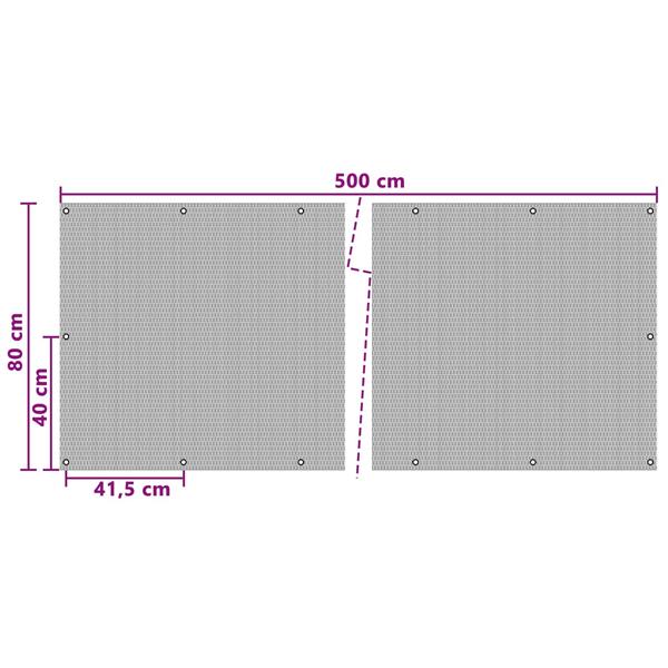 Grote foto vidaxl balkon scherm met oogjes antracietkleurig tuin en terras hekken en schuttingen