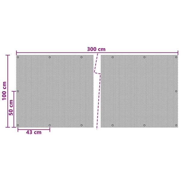 Grote foto vidaxl balkon scherm met oogjes antracietkleurig tuin en terras hekken en schuttingen