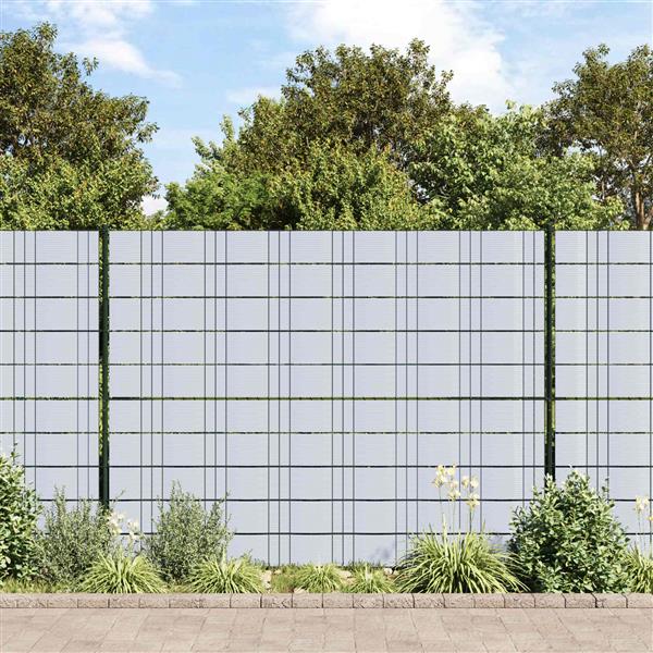 Grote foto vidaxl omheiningsprivacy tape lichtgrijs tuin en terras hekken en schuttingen