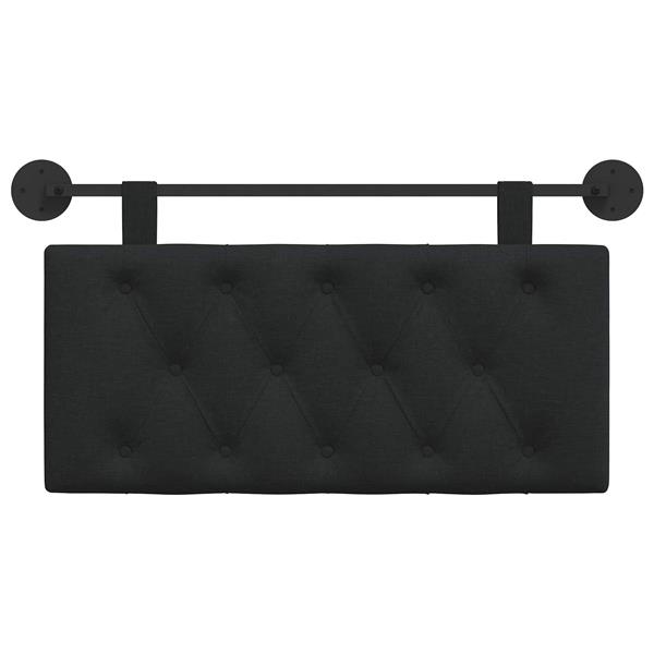 Grote foto vidaxl hangend hoofdbord zwart stof antiek en kunst stoelen en banken