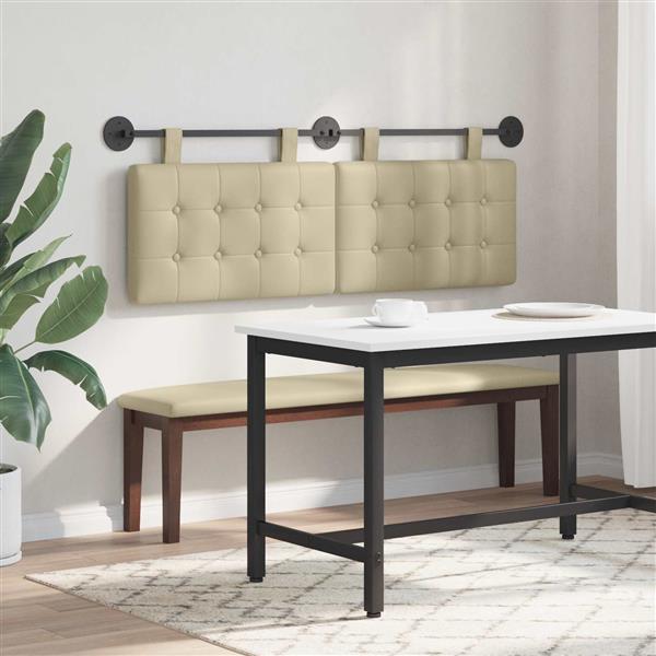 Grote foto vidaxl hangend hoofdbord nep leer antiek en kunst stoelen en banken