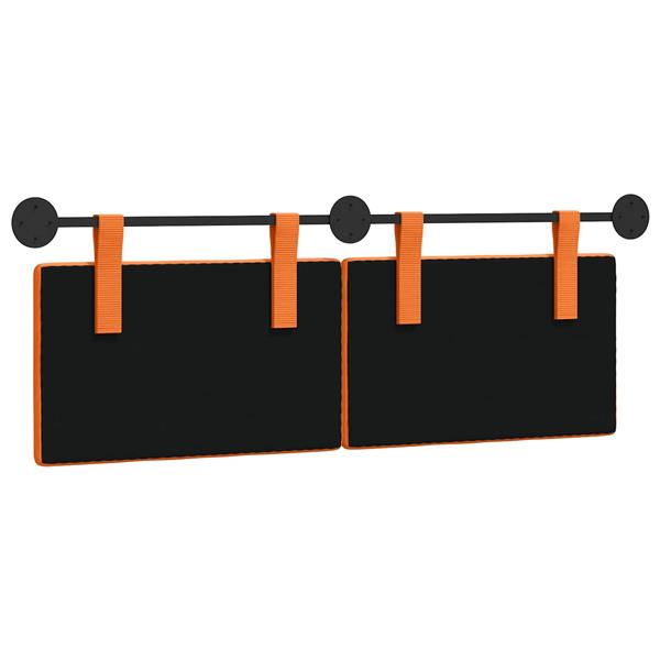 Grote foto vidaxl hangend hoofdbord oranje katoen stof antiek en kunst stoelen en banken