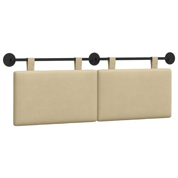 Grote foto vidaxl hangend hoofdbord katoen stof antiek en kunst stoelen en banken