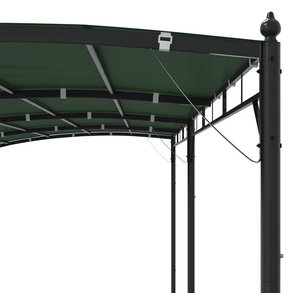 Grote foto vidaxl prieel 6 x 3 x 2 55 m groen stof en aluminium 180 tuin en terras overige tuin en terras