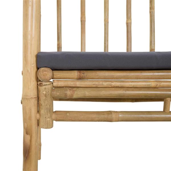 Grote foto vidaxl tuinboog met bank naturel 115 x 50 x 205 cm bamboe tuin en terras overige tuin en terras