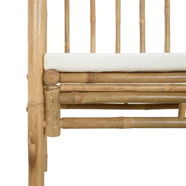 Grote foto vidaxl tuinboog met bank naturel 115 x 50 x 205 cm bamboe tuin en terras overige tuin en terras