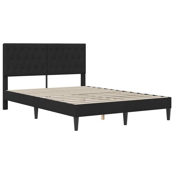 Grote foto vidaxl bedframe met hoofdeinde zwart 120 x 200 cm fluweel antiek en kunst stoelen en banken