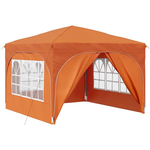 Grote foto vidaxl pop up feesttent 290 x 290 x 245 cm oranje tuin en terras overige tuin en terras