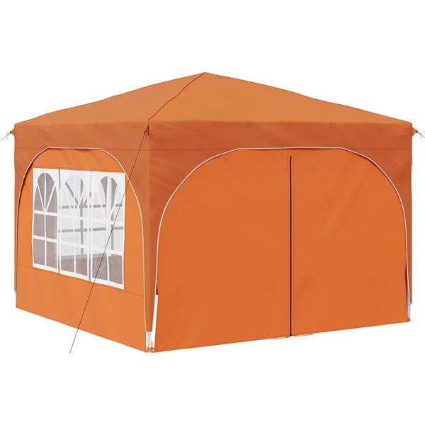 Grote foto vidaxl pop up feesttent 290 x 290 x 245 cm oranje tuin en terras overige tuin en terras