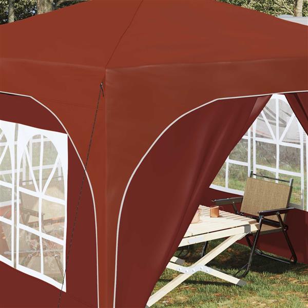 Grote foto vidaxl pop up feesttent 290 x 290 x 245 cm terracotta tuin en terras overige tuin en terras