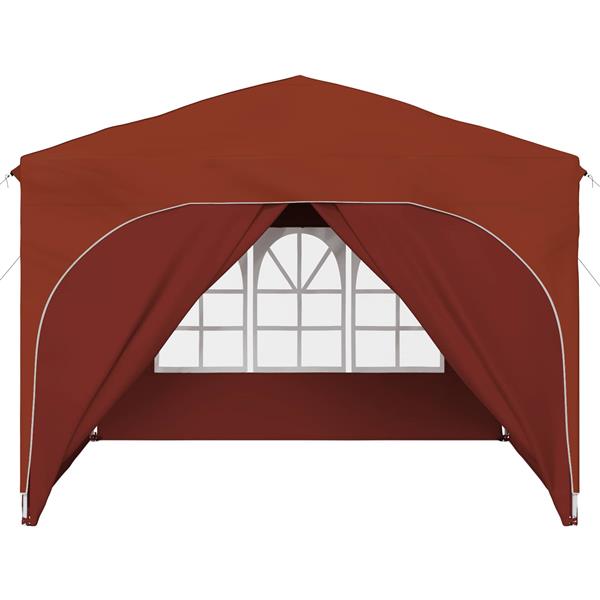 Grote foto vidaxl pop up feesttent 290 x 290 x 245 cm terracotta tuin en terras overige tuin en terras