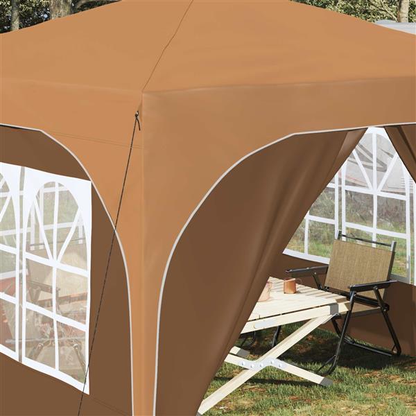 Grote foto vidaxl pop up feesttent 290 x 290 x 245 cm beige tuin en terras overige tuin en terras