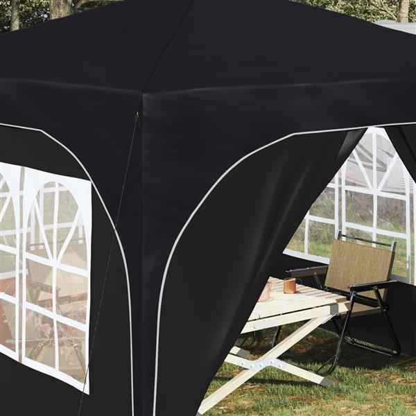 Grote foto vidaxl pop up feesttent 290 x 290 x 245 cm antraciet tuin en terras overige tuin en terras