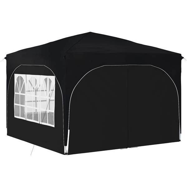 Grote foto vidaxl pop up feesttent 290 x 290 x 245 cm antraciet tuin en terras overige tuin en terras
