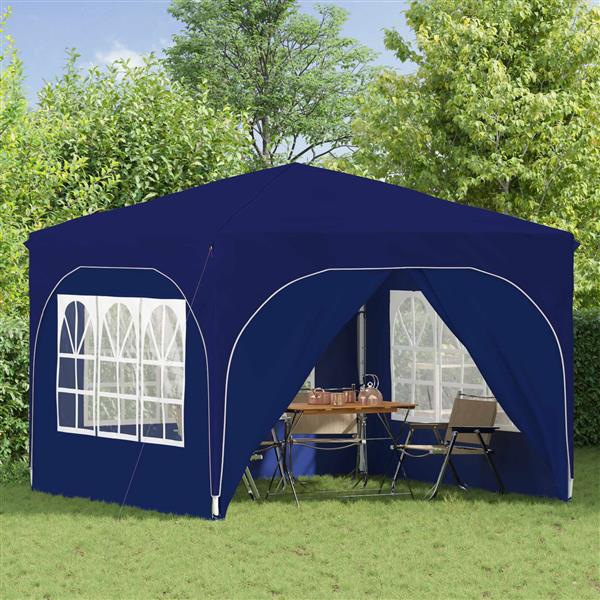 Grote foto vidaxl pop up feesttent 290 x 290 x 245 cm blauw tuin en terras overige tuin en terras