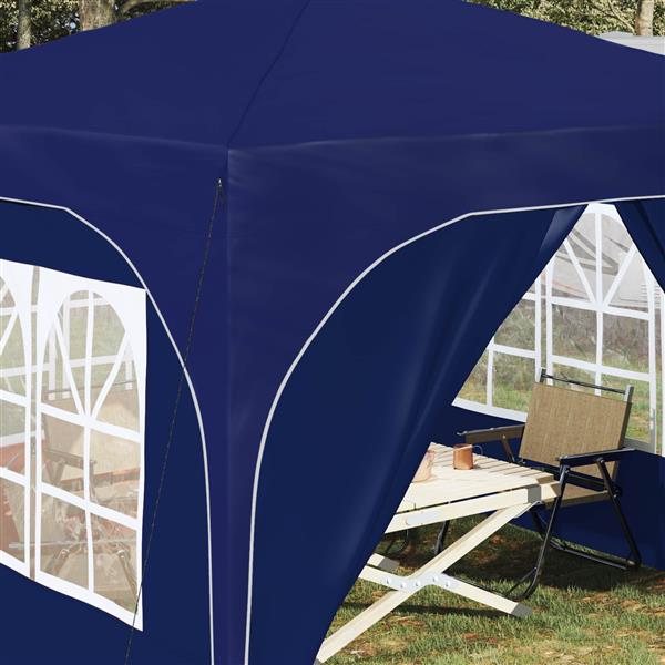 Grote foto vidaxl pop up feesttent 290 x 290 x 245 cm blauw tuin en terras overige tuin en terras