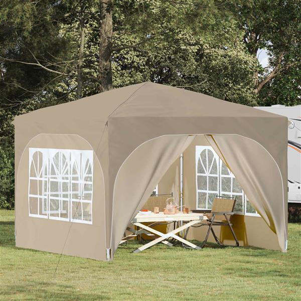 Grote foto vidaxl pop up feesttent 290 x 290 x 245 cm cr mekleurig tuin en terras overige tuin en terras