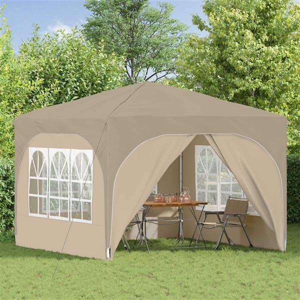 Grote foto vidaxl pop up feesttent 290 x 290 x 245 cm cr mekleurig tuin en terras overige tuin en terras
