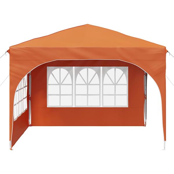 Grote foto vidaxl pop up feesttent 290 x 290 x 245 cm oranje tuin en terras overige tuin en terras