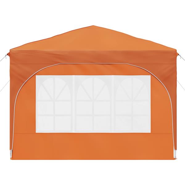 Grote foto vidaxl pop up feesttent 290 x 290 x 245 cm oranje tuin en terras overige tuin en terras