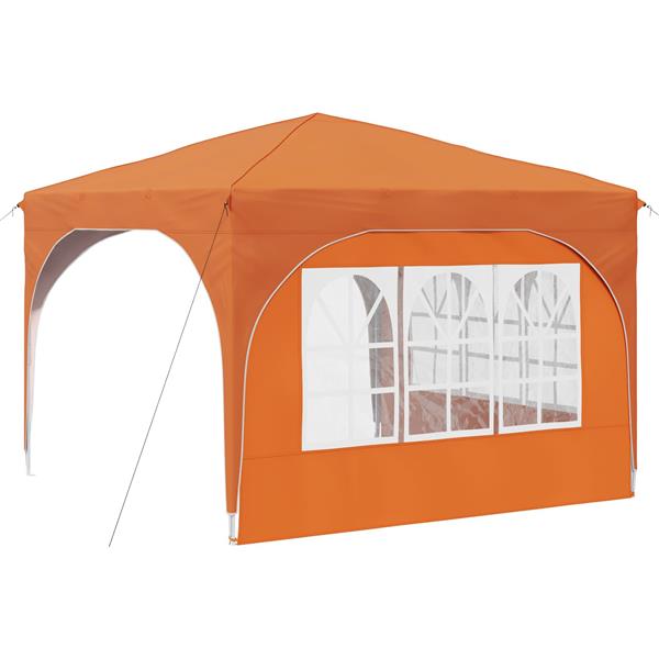 Grote foto vidaxl pop up feesttent 290 x 290 x 245 cm oranje tuin en terras overige tuin en terras