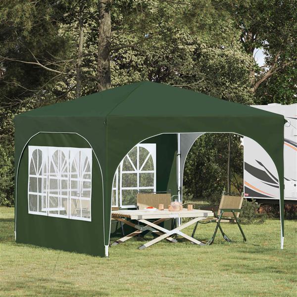 Grote foto vidaxl pop up feesttent 290 x 290 x 245 cm groen tuin en terras overige tuin en terras