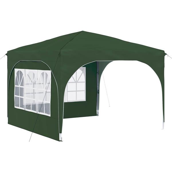 Grote foto vidaxl pop up feesttent 290 x 290 x 245 cm groen tuin en terras overige tuin en terras