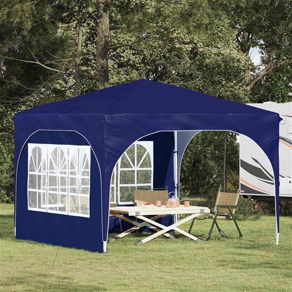 Grote foto vidaxl pop up feesttent 290 x 290 x 245 cm blauw tuin en terras overige tuin en terras