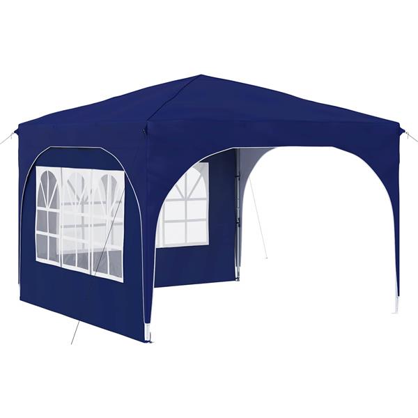 Grote foto vidaxl pop up feesttent 290 x 290 x 245 cm blauw tuin en terras overige tuin en terras