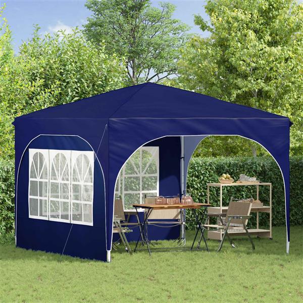 Grote foto vidaxl pop up feesttent 290 x 290 x 245 cm blauw tuin en terras overige tuin en terras