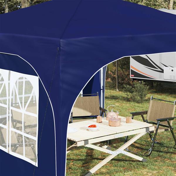 Grote foto vidaxl pop up feesttent 290 x 290 x 245 cm blauw tuin en terras overige tuin en terras